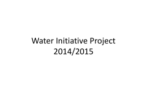 Water Initiative Project 2014/2015