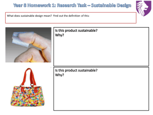 Year 8 Homework 1: Research Task – Sustainable Design
