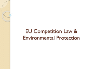 Competition & Environmental Objectives