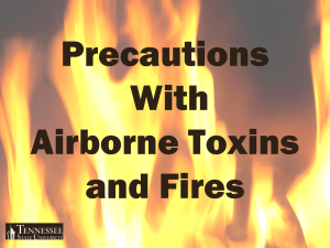 Lesson 6. Precautions With Airborne Toxins And Fires