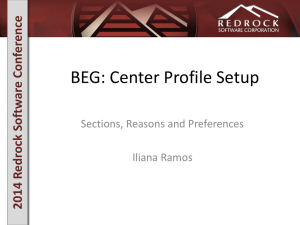 Beginners Trac: Center Profile Setup