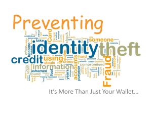 Preventing Identity Theft - Privacy