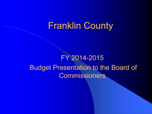 2014-2015 Budget Presentation
