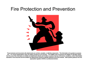 Subpart F Fire Protection and Prevention