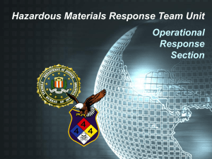 Hazerdous Materials Response Team Unit, Operational Response
