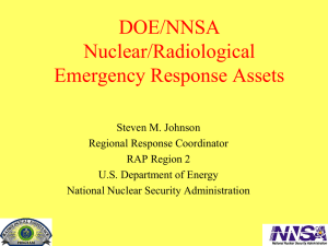 DOE/NNSA Nuclear/Radiological Emergency Response Assets