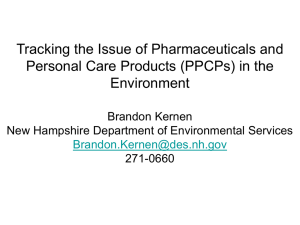 Pharmaceuticals and Personal Care Products (PPCPs)