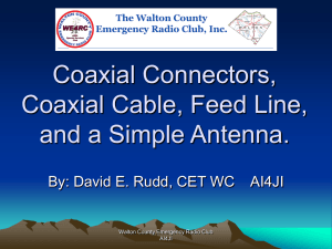 Coaxial Connectors and Feed Lines