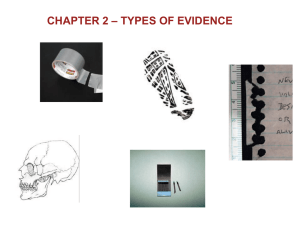 Unit 2 Types of Evidence