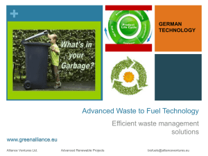 Waste to fuel solution