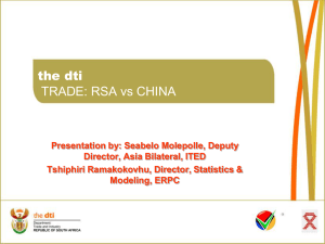 China Trade and Investment Relation