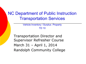Buses, Trucks, Surplus - NC School Bus Safety Web