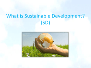 What is Sustainable Development? (SD)