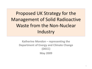 UK Strategy for the Management of Solid Radioactive