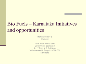 Bio fuel in Karnataka a presentation made to DST Delhi