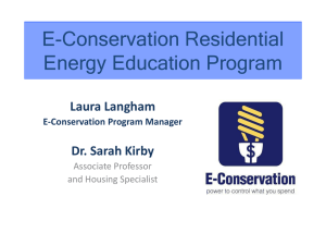 E-Conservation Residential Energy Education Program