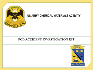 Kit Components US ARMY CHEMICAL MATERIALS ACTIVITY