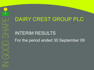 Dairy Crest`s Strategy