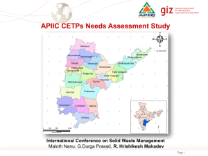 APIIC CETPs Needs Assessment Study