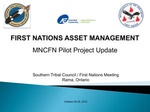 First Nations Asset Management Pilot ProjectThe Mississaugas of