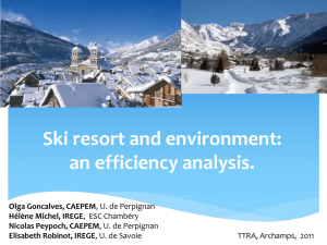 Ski resort and environment - TTRA 2011 Europe Conference