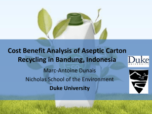 cost benefit analysis of aseptic carton recycling in