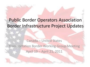 PBOA Infrastructure Update