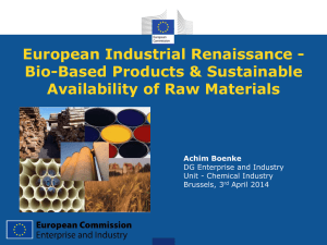 Bio-based products & sustainable availability of raw materials