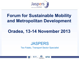 JASPERS Action Plan - Club Metropolitan Forum