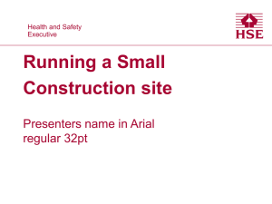 Running a small construction site presentation