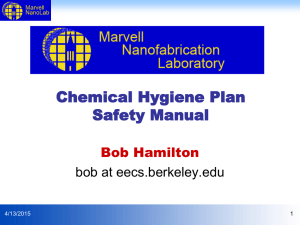 Safety - Marvell Nanofabrication Laboratory