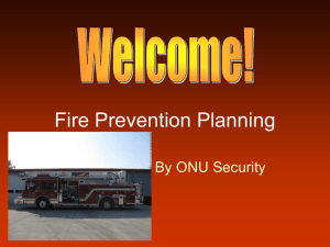 Fire Prevention Planning - Ohio Northern University