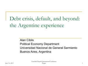 Lessons from Argentina: debt, restructuring and the IMF