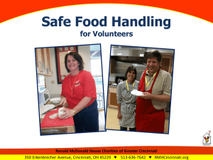 Safe Food Handling for Volunteers