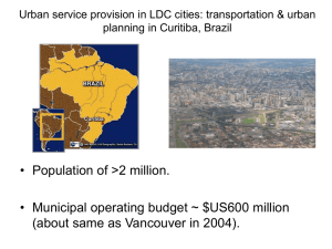 Urban service provision in LDC cities: transportation & urban