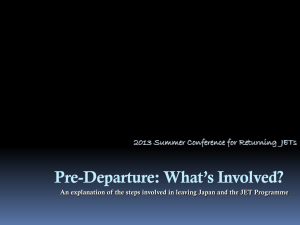 Pre-Departure: What`s Involved?