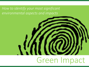 Identify your environmental aspects & impacts presentation