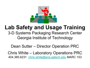 Safety Presentation - Packaging Research Center