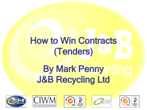 How to Win Contracts (Tenders)