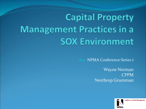 Capital Property Management Practicesin a SOX