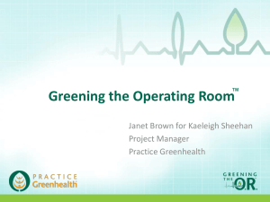Janet Brown – Greening the Operating Room