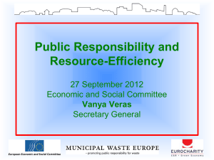Vanya Veras, Secretary general of Municipal Waste Europe