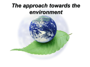 Approach toward the environment