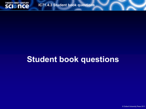 IC71.4.3 Student book questions
