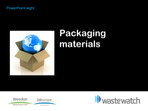 Packaging and sustainability