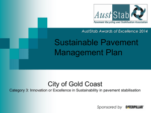 Sustainable Pavement Management