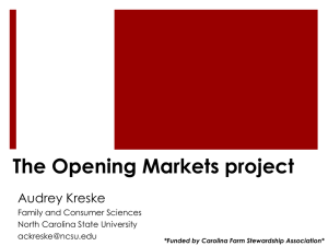 presentation - Opening Markets