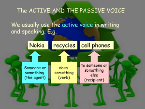 The active and the passive voice