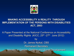 Making Accessibility Possible - National Council for Persons with