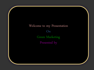 What is Green marketing?